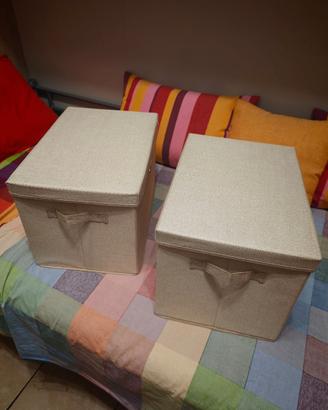 2 Scatole per armadio in tessuto 43x30x30