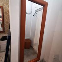 Specchio cornice ecopelle marrone