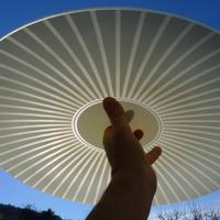 Lampadario lampada in vetro lavorato anni '50