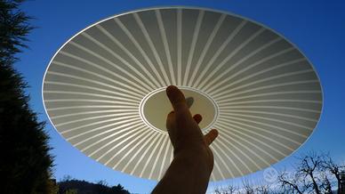 Lampadario lampada in vetro lavorato anni '50