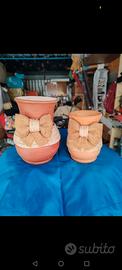 coppia di vasetti in terracotta 