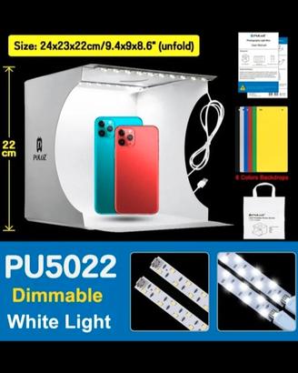 Mini set fotografico a LED portatile
