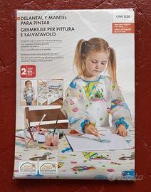 Grembiule e tovaglia plastificati da pittura nuovi