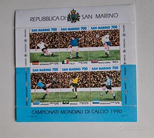 foglietto francobolli San Marino - Italia 90