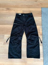pantoloni cargo baggy zara nero taglia eur40