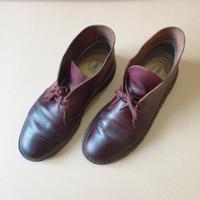 Scarpe vintage in pelle rosso sangria Clarks
