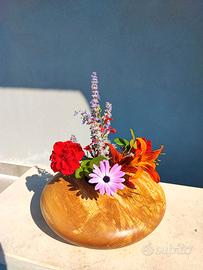 vaso artigianale in legno