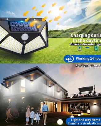 Faretto Solare da Esterno con Sensore Movimento