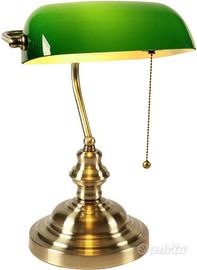 Newrays Lampada da scrivania per banchieri in vetr