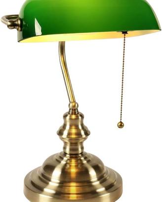 Newrays Lampada da scrivania per banchieri in vetr