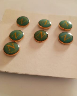 7 spille da bavero o pins del Napoli 