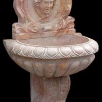 Fontana in marmo da muro scolpito arredo giardino