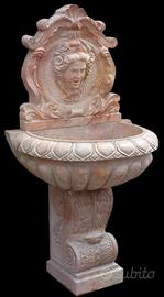 Fontana in marmo da muro scolpito arredo giardino