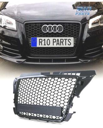 GRIGLIA AUDI A3 8P 08-12 LOOK RS3 NERO LUCIDO