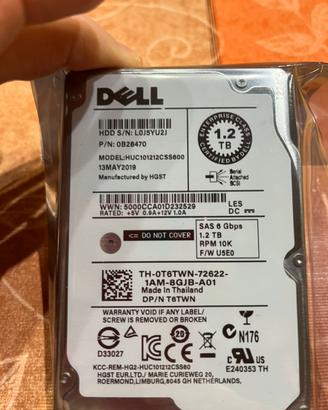 Hard Disk Dell 1.2TB 10k SAS 2.5”