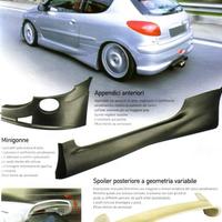 SPOILER POSTERIORE E FLAPS PEUGEOT 206 XS-GTI-RC