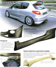 SPOILER POSTERIORE E FLAPS PEUGEOT 206 XS-GTI-RC