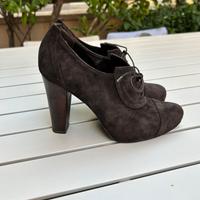 Polacchine  pelle scamosciata color testa di moro