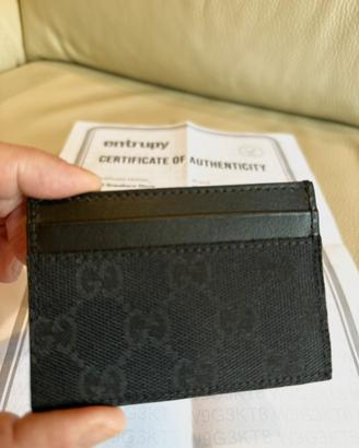 Portacarte Gucci GG Canvas Nero Originale