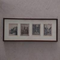 Quadro bianco e nero composto da 4 sezioni