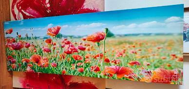 stampa su tela "papaveri" 140x45