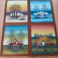Set di 4 quadri
