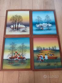 Set di 4 quadri