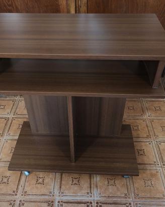 Mobiletto multiuso in legno con ruote