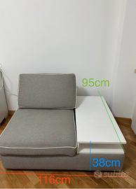 Divano con tavolino integrato