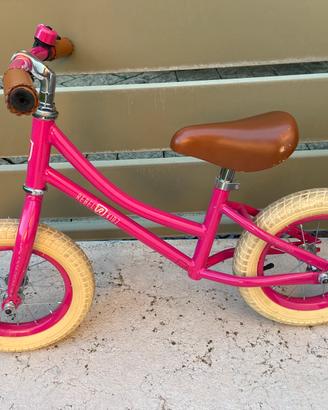 Bici semza pedali Rebel Kidz rosa 12 pollici