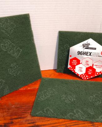 Set 3 spugne abrasive "Scotch-Brite 96" della 3M
