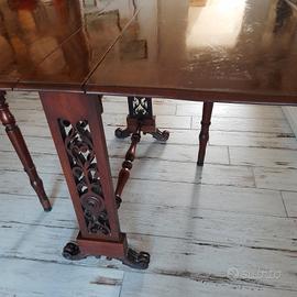 Arr Antichità Tavolo Inglese a bandelle 