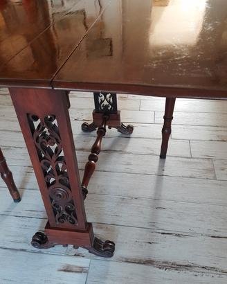 Arr Antichità Tavolo Inglese a bandelle 