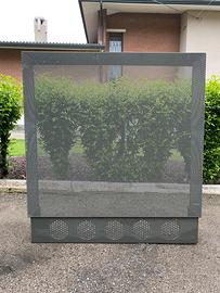 Copri termosifone in ferro grigio 107x20 H116