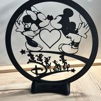 Decorazione 3D in PLA – Coppia Disney con base