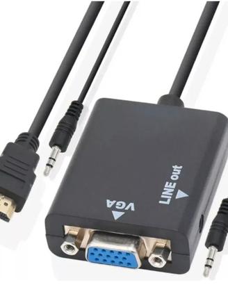 CAVO DA VGA MASCHIO A HDMI FEMMINA ADATTATORE CONV
