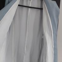 giacca lunga celeste polvere 