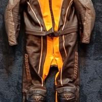tuta moto in pelle dainese  tg 54 divisibile