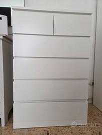 Cassettiera Malm Ikea 6 cassetti 