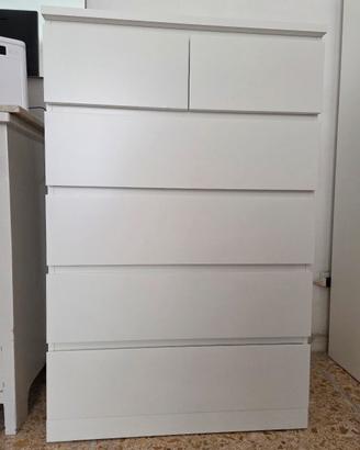Cassettiera Malm Ikea 6 cassetti 
