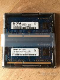 4 Gb (2x2) RAM Laptop MacBook Pro Pc Portatile