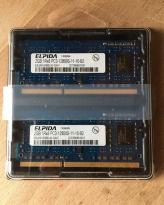 4 Gb (2x2) RAM Laptop MacBook Pro Pc Portatile