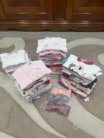 Lotto invernale bambina 0/3 mesi 56 capi