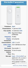 Ipod Shuffle I gen. originale con confezione