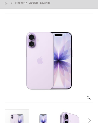 iPhone 17 lilla 256 gb