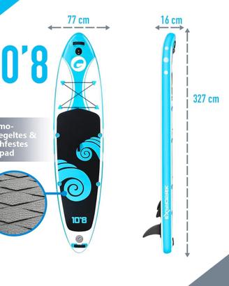 tavola sup pagaia gonfiabile nuova con accesori