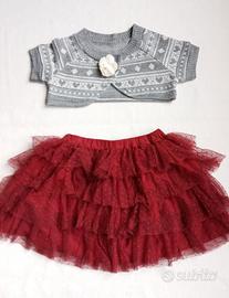 Completo abito di Natale bambina 6/9 anni