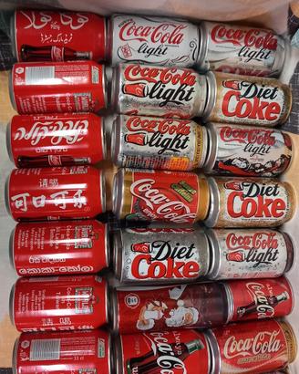 lattine coca cola  anni 90 e 2000