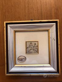 Quadro Emyl Serè argento puro riporti in oro 24kt.