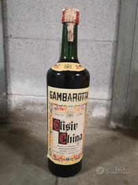 bottiglia antica liquore GAMBAROTTA-elixir china
